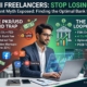 A Pakistani freelancer analyzing banking fees on a laptop, comparing the hidden 20% markup of standard PKR and USD cards against the zero-fee UBL FCY Business card.